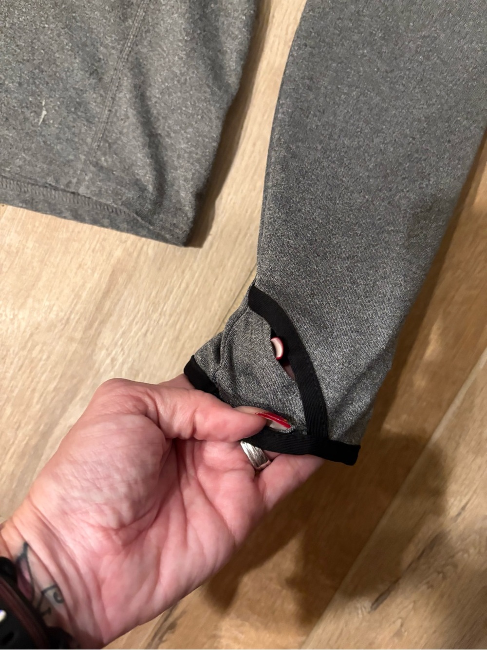 Danskin Now Black and Heather Gray Athletic Quarter-Zip Top - Picture 2 of 6